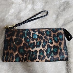 Coach Wristlet Leopard Print